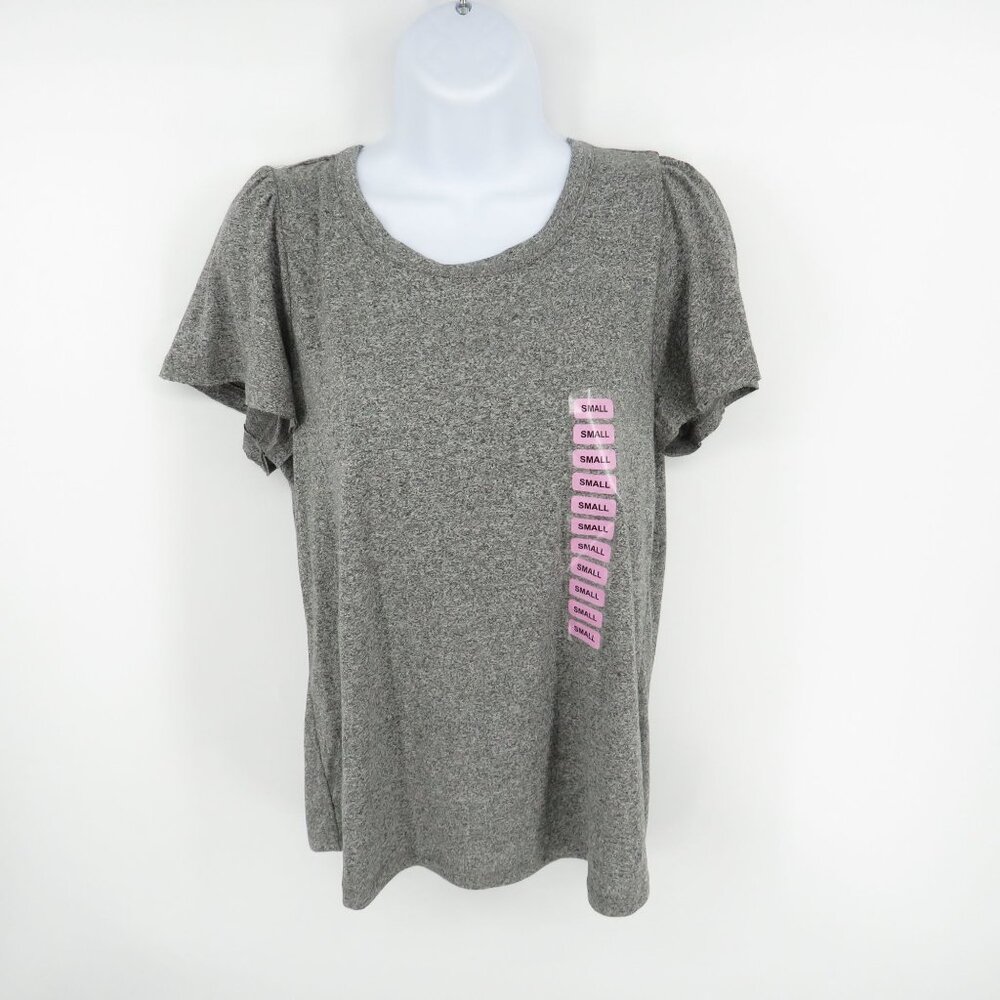 Philosophy Womens Grey Short Sleeve Top Size Small NWT $38